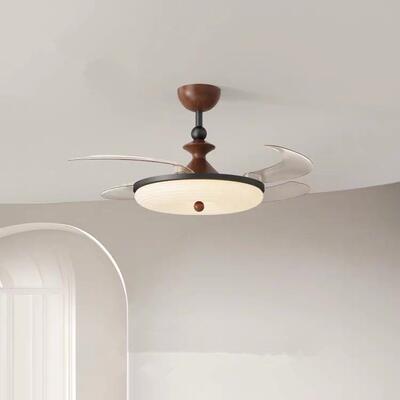 2025款法式新古隐形卧复吸顶护眼全光谱餐室22厅吊扇灯中古风风扇