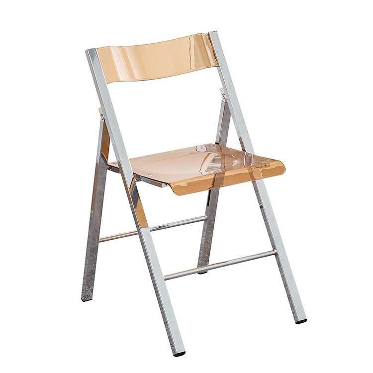 定制折叠水晶椅子亚克力透明椅子办公会议椅网红拍照化妆椅子