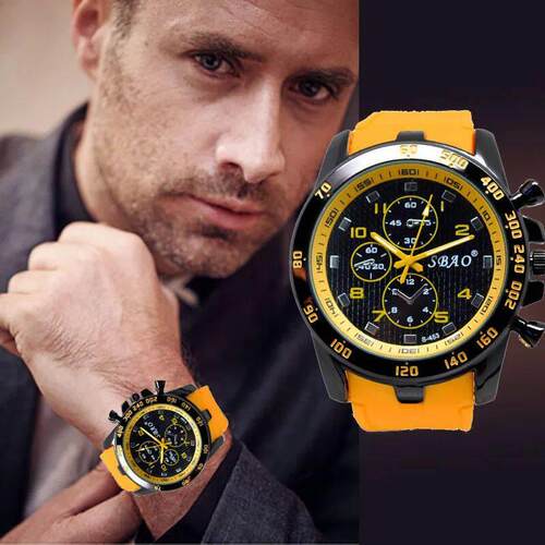 Watch Stainless Steel Luxury Sport Analog Quartz Modern Men