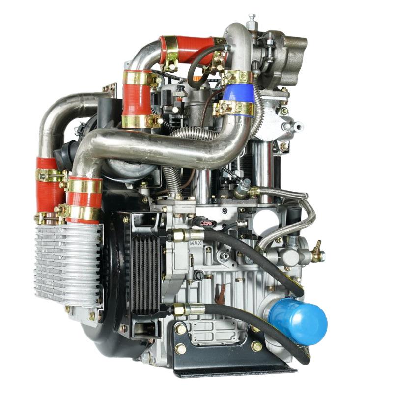 双缸直列风冷四冲程XM295FZ柴油机22KW废气涡轮增压柴油机发电机