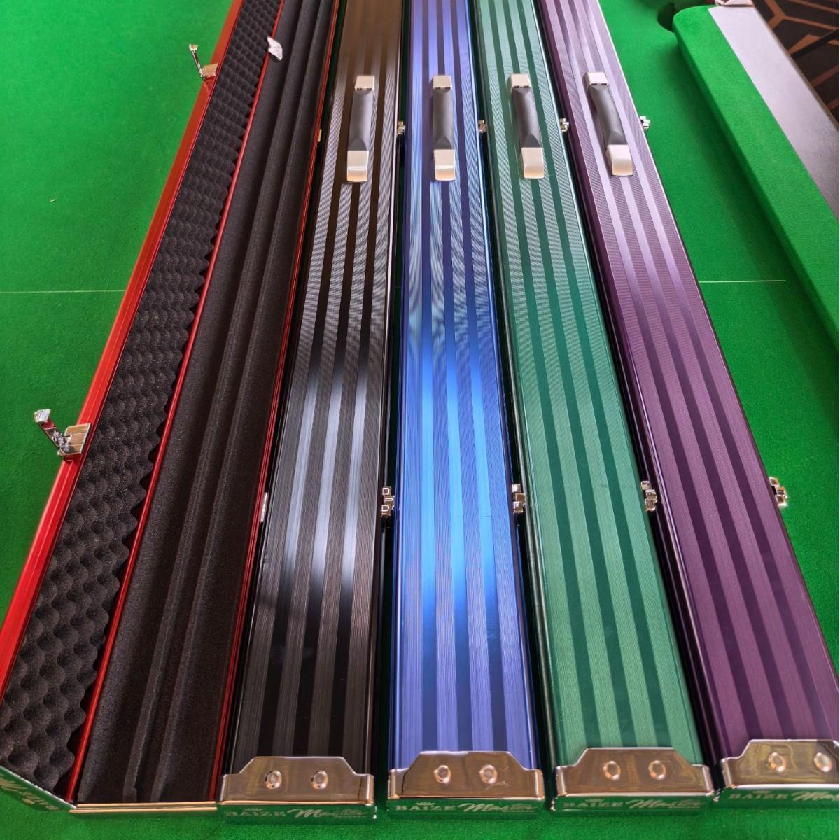 新品台球杆盒二分之一分体桌球杆盒杆筒铝合金一体通球杆盒台球用图片