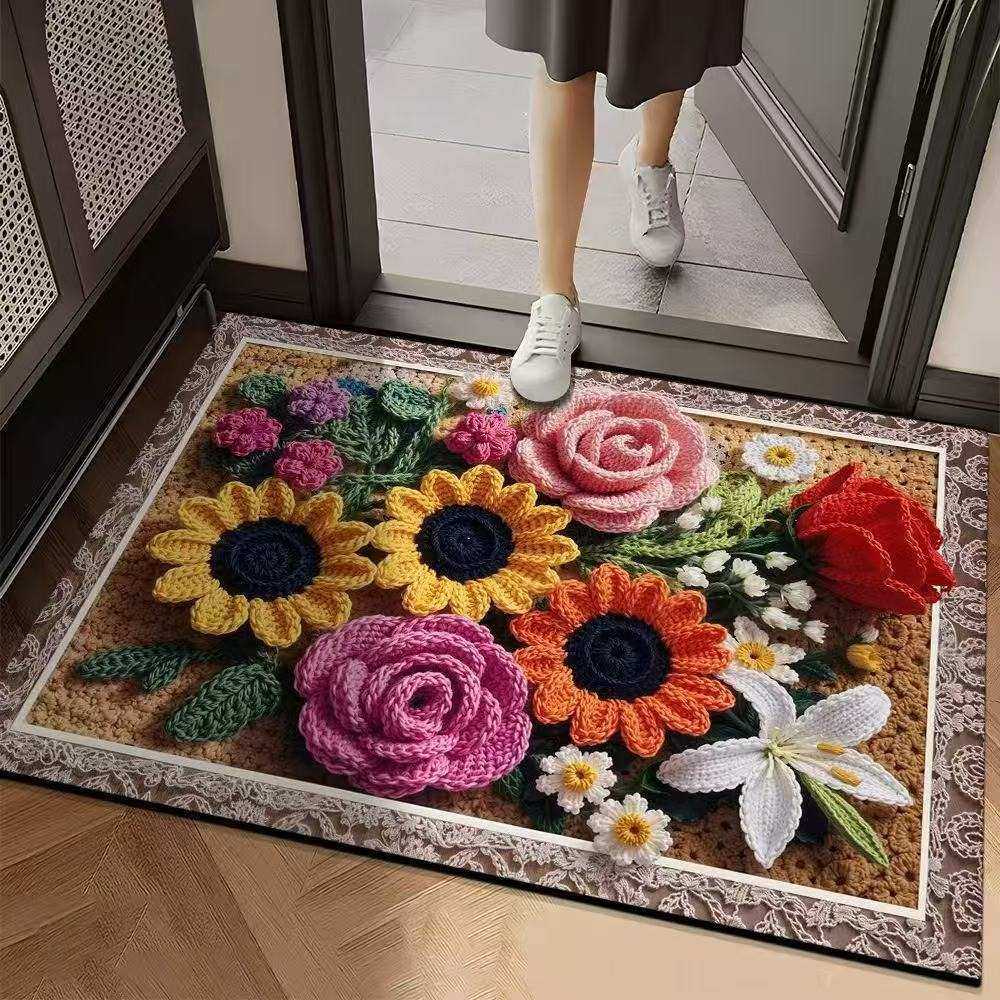 3D毛绒风格硅藻泥地垫浴室吸水卫生间门口踩脚垫防滑耐磨进门脚垫,居家布艺,家用脚垫,淘宝优惠券,粉丝福利购,淘宝优惠卷