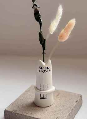 跨境新品亚马逊爆款创意小猫插花