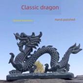 石雕青石龙摆件石头雕刻生肖龙庭院家居装 饰嘉祥石雕石龙原石雕刻