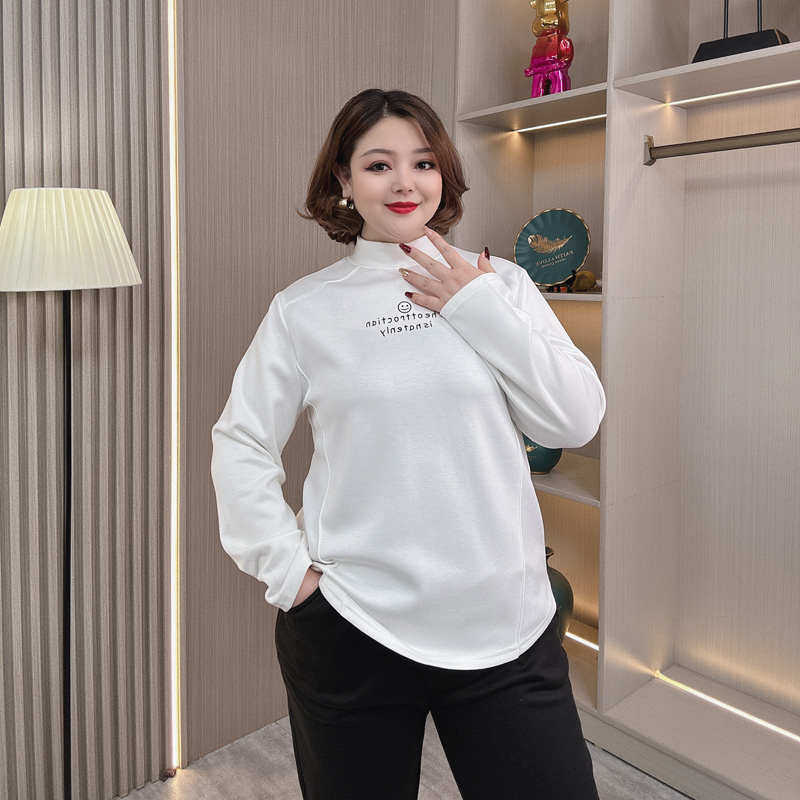 春秋新款半高领打底衫女大码胖mm宽松显瘦遮肚子休闲内搭正肩T恤,女装/女士精品,大码内搭,淘宝优惠券,粉丝福利购,淘宝优惠卷