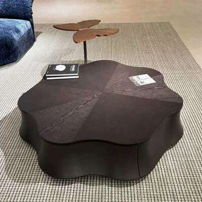 云朵茶几客厅家用中古风高级感设计师意式极简花瓣茶几桌