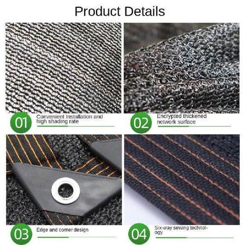 Shading 80~85% Black Sunshade Net Fence Privacy Screen 8