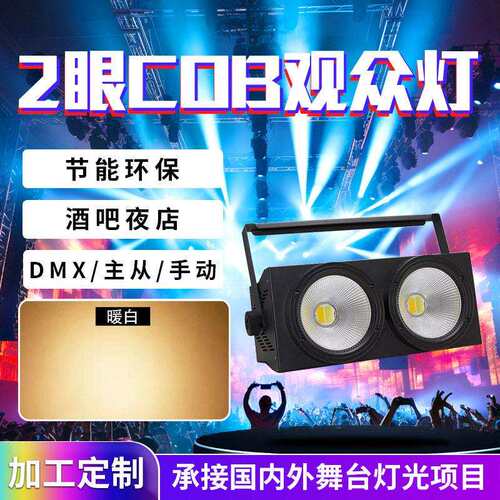 2眼led爆闪灯演出酒店婚礼宴会厅帕灯舞台婚庆cob酒吧200w爆闪灯