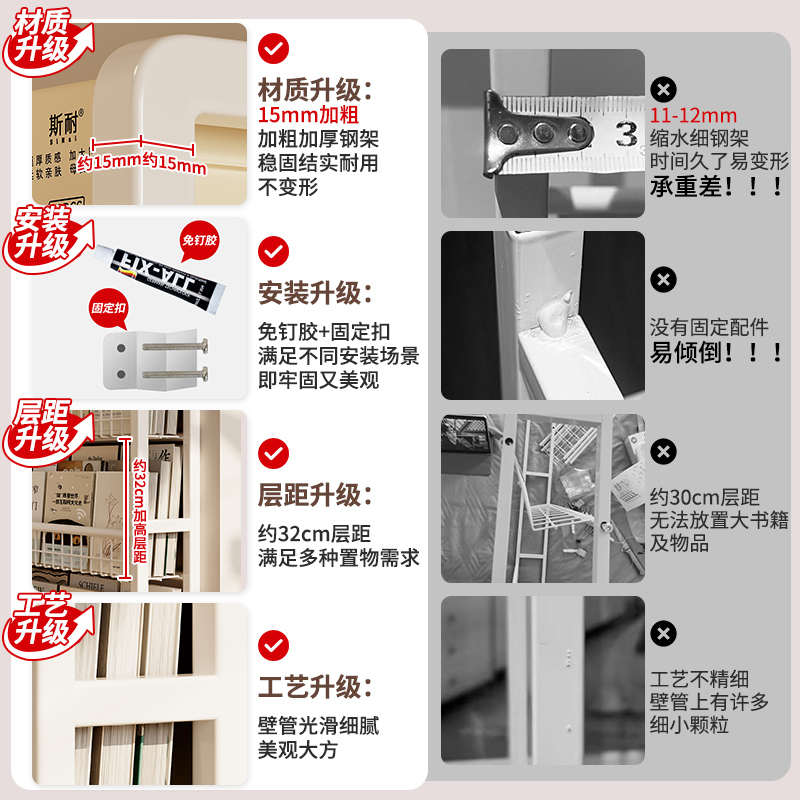 门后置物架铁艺超薄书架落地儿童简易极窄夹缝墙上壁挂家用收纳柜