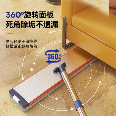 Household mop and bucket set Flat mops with wringer mop pads