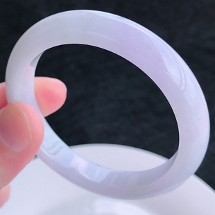 拍卖缅甸玉器正品天然A货翡翠紫罗兰手镯45.48g(内径54mm)