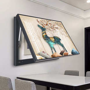 盒电源开关装饰画晶立瓷画配电挂画箱免电表钻打孔遮挡体晶箱电闸