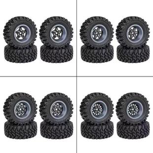 Trx4M 1.2英寸轮胎碳纤维轮毂丁基橡胶轮胎铝合金Scx24 Fms 1/18