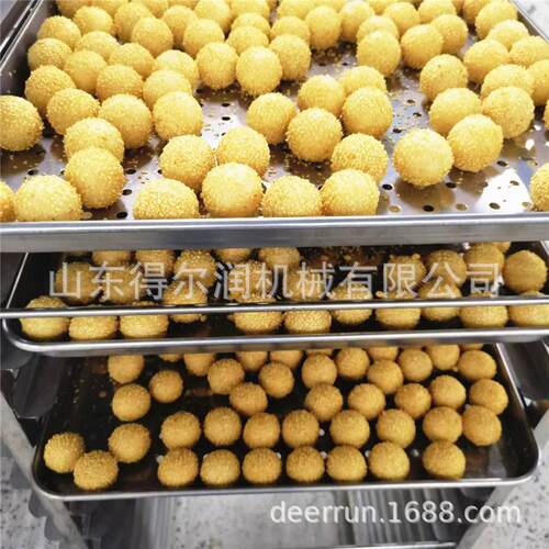 速冻香芋地瓜丸油炸机滚筒裹芝麻机器自动控温提升式清洗方便