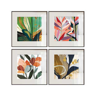 花时 现代简约床头挂画法式奶油风高级感组合画北欧清新花卉壁画