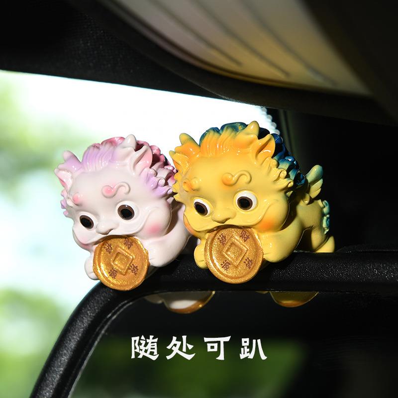 趴趴福小貅摆件貔可爱金兽创意汽聚车摆饰迷你公仔电脑桌001面装