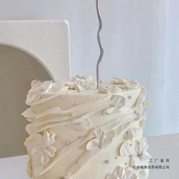 2025新款塑胶蛋糕模型网红简约珍珠蜡烛橱窗道具定 制假样品
