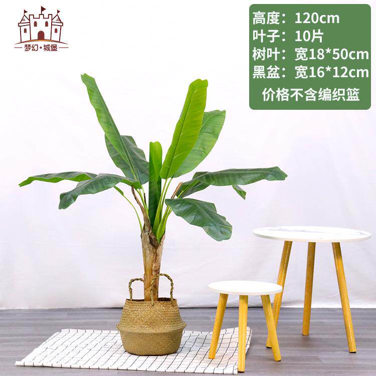 仿件真绿树芭蕉树绿植盆栽室内摆大型植假树造景物植芭蕉树盆仿真