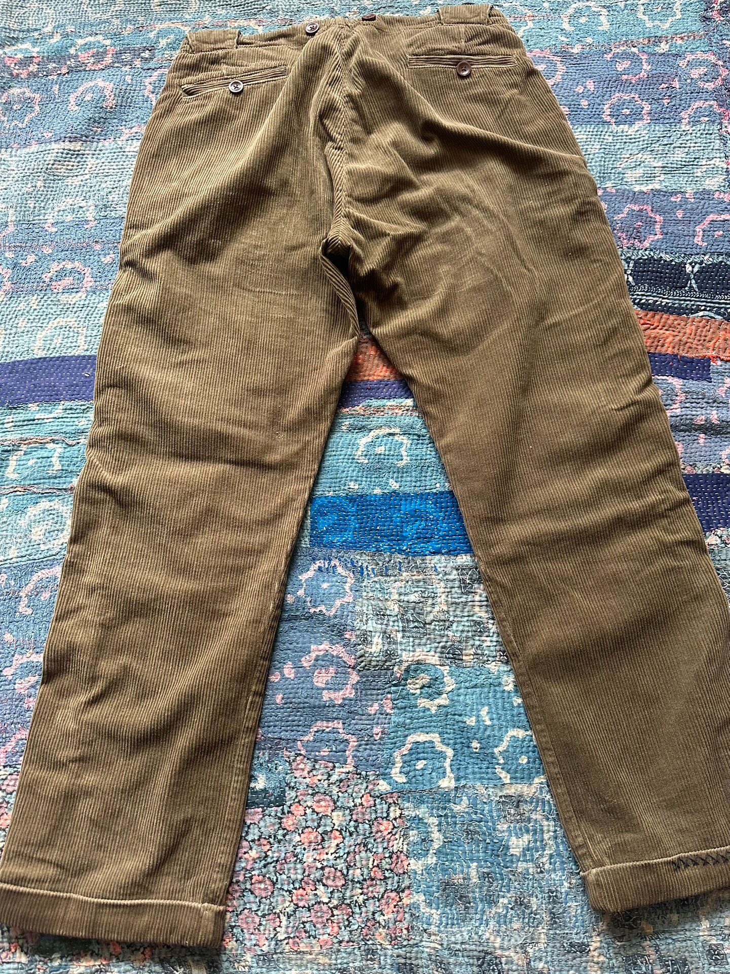 Levi's Brown Corduroy Patchwork Pants — front