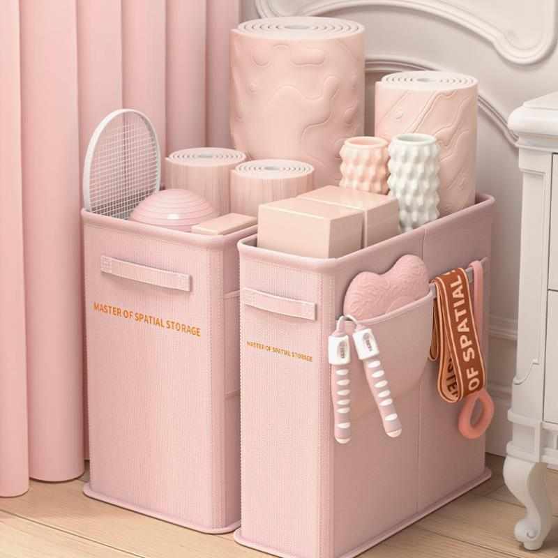 瑜伽垫收纳神器健身房置物架子家用工具收纳筒运动健身器材收纳筐