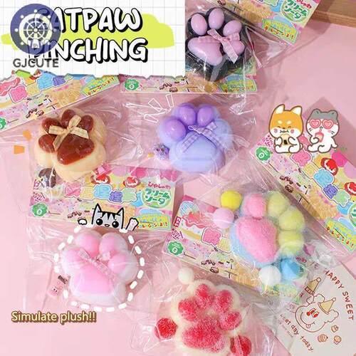 猫爪Mochi Taba湿软的烦躁玩具可爱的毛绒猫爪Sil