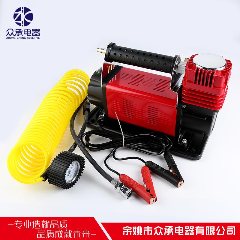 供应大功率越野车车载充气泵金属手提12V45A车用轮胎汽车充气泵