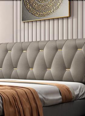 科榻技布床床头靠背DPU软包大背简约榻米靠自粘床头半软垫上靠枕