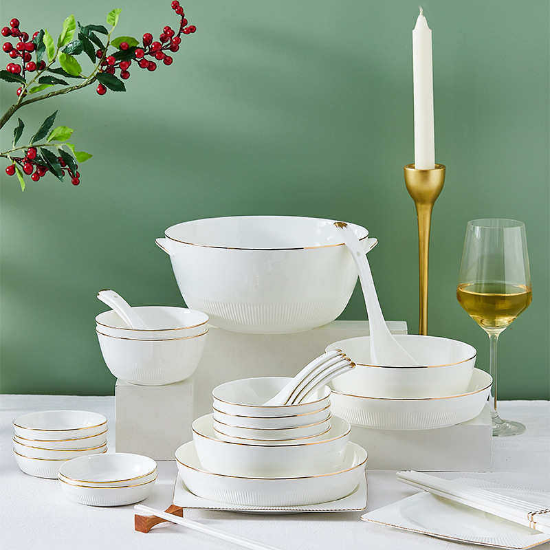 碗碟套装家用2024新款轻奢碗盘筷碗具套装乔迁景德镇陶瓷餐具套装,餐饮具,餐具瓷器套装,淘宝优惠券,粉丝福利购,淘宝优惠卷