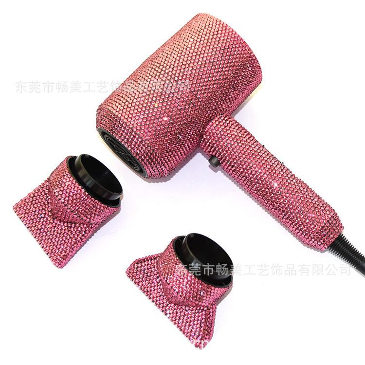 外贸大功率110V吹风筒镶钻迷你负离子吹风机带钻锤子电吹风