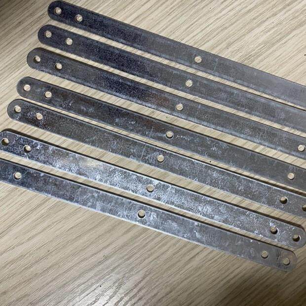一字角码直条片门窗固定铁片家具五金连接片木门安装固定铁片100