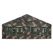 2006 72平米餐厅帐篷户外防寒隔热防雨野外拉练牛津布食堂帐篷