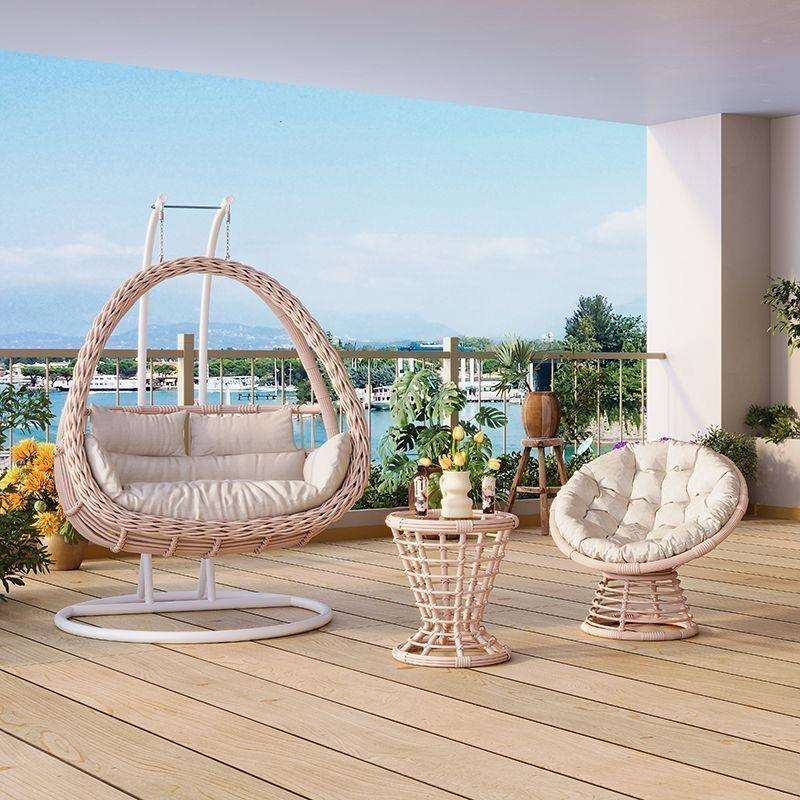 摇户外吊篮藤椅室阳台家秋千摇椅双人庭院鸟用巢篮吊椅懒人内VKU