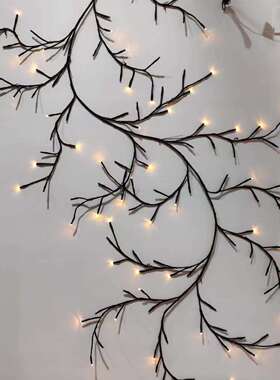客厅卧室布置彩灯串节日装饰树枝灯串灯厂家144led树枝藤条网红in