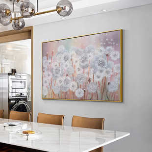现代简约客厅沙发后背景墙装饰画轻奢高级感卧室床头挂画手绘油画