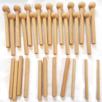 实木洞洞板配件挂钩小木棒火柴棍原木圆孔木棍木质层板挂钩挂扣欧