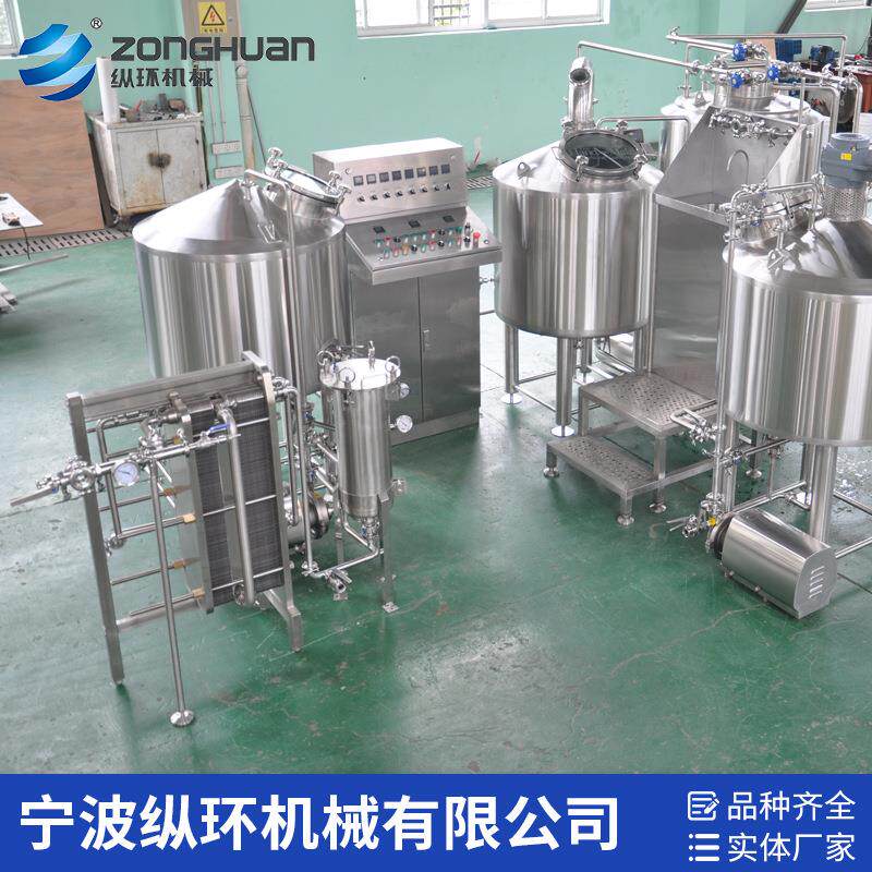厂家供应250L糖化系统发酵设备米酒蒸馏冷却设备蒸酒锅炉
