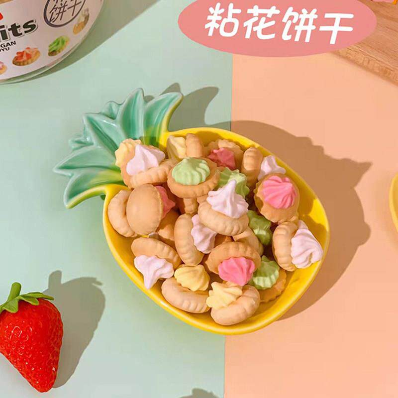 小时候的味道粘花宝塔塔糖占花饼干 干小零食大全8090老式怀旧花
