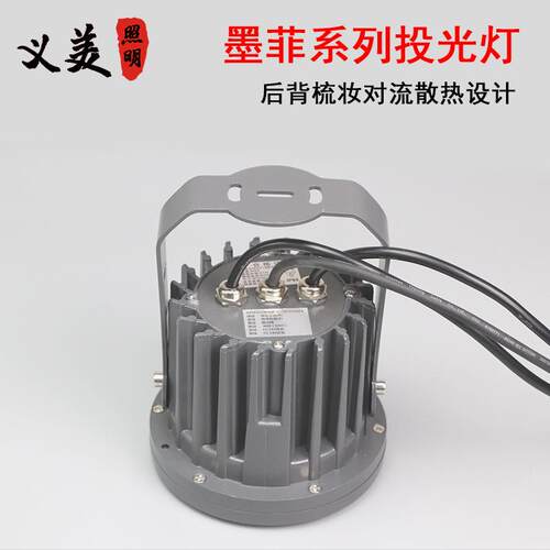 义美led投光灯户外防水RGB聚光柱窄光束灯楼体庭院远射灯CERR高亮