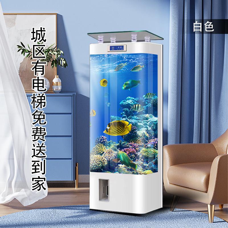 智能鱼缸过滤小型多功能客厅金鱼缸生态水族箱免换水造景玻璃家用