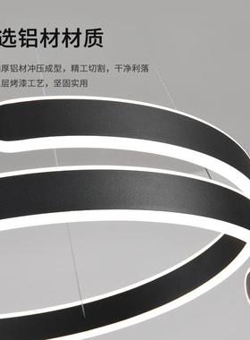 形客o厅吊灯现代简约创意环l4805ft公寓卧室餐厅灯灯极简中山吊具