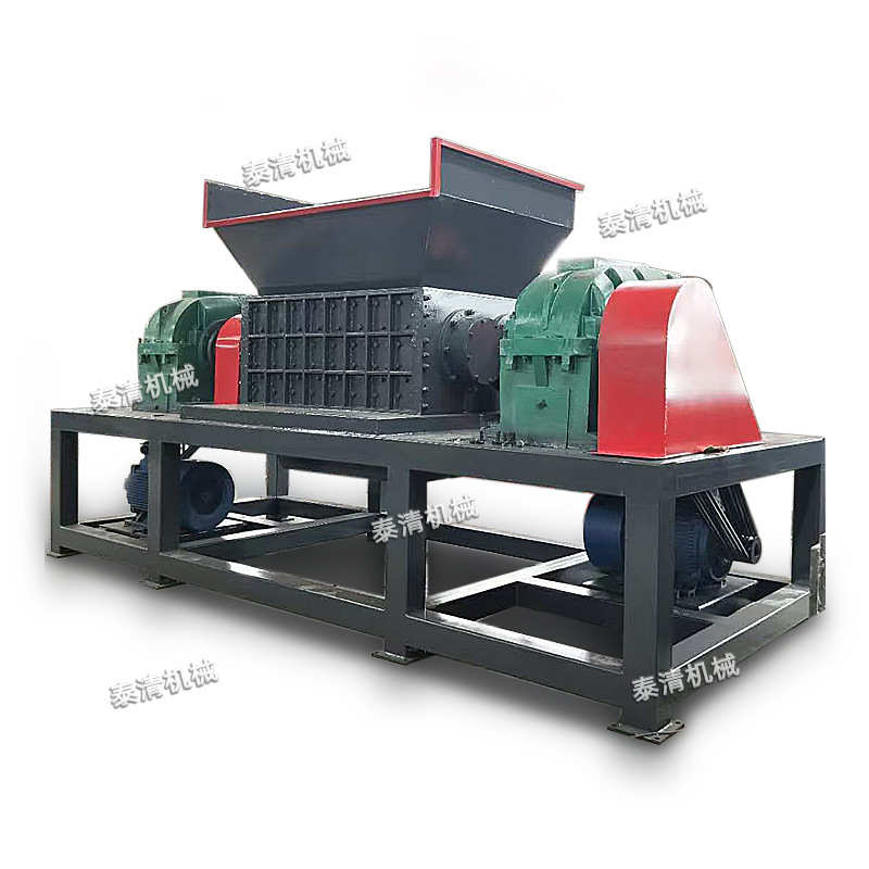 废钢废铁塑料薄膜大蓝桶粉碎机 鸡牛骨头破碎机 双轴金属撕碎机