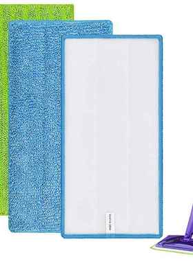 适配Swiffer WetJet平板拖把替换布超细纤维粘扣拖把垫拖把头配件