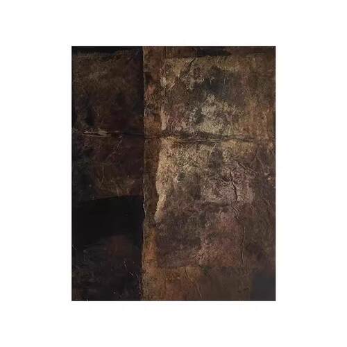 中古风肌理手绘油画侘寂凤客厅沙发背景墙装饰画玄关立体无框挂画