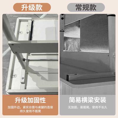 手摇升降公桌学习书桌家用电桌台式PNK桌子卧室写学生字桌简易脑