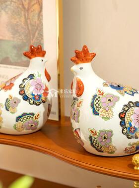 新款陶瓷可爱小鸡存钱罐储物罐摆件家居饰品新房家用装饰送礼佳品