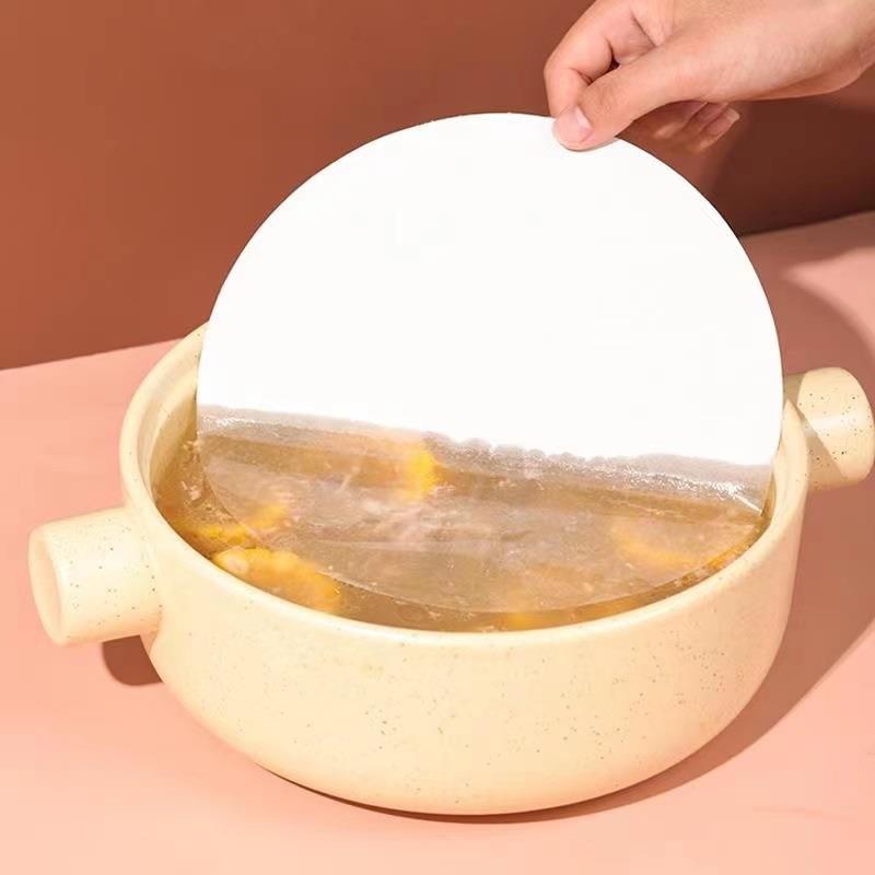 日本吸油纸用食物专厨房煮炖汤煲汤用去喝油炸圆形滤油纸膜食品级