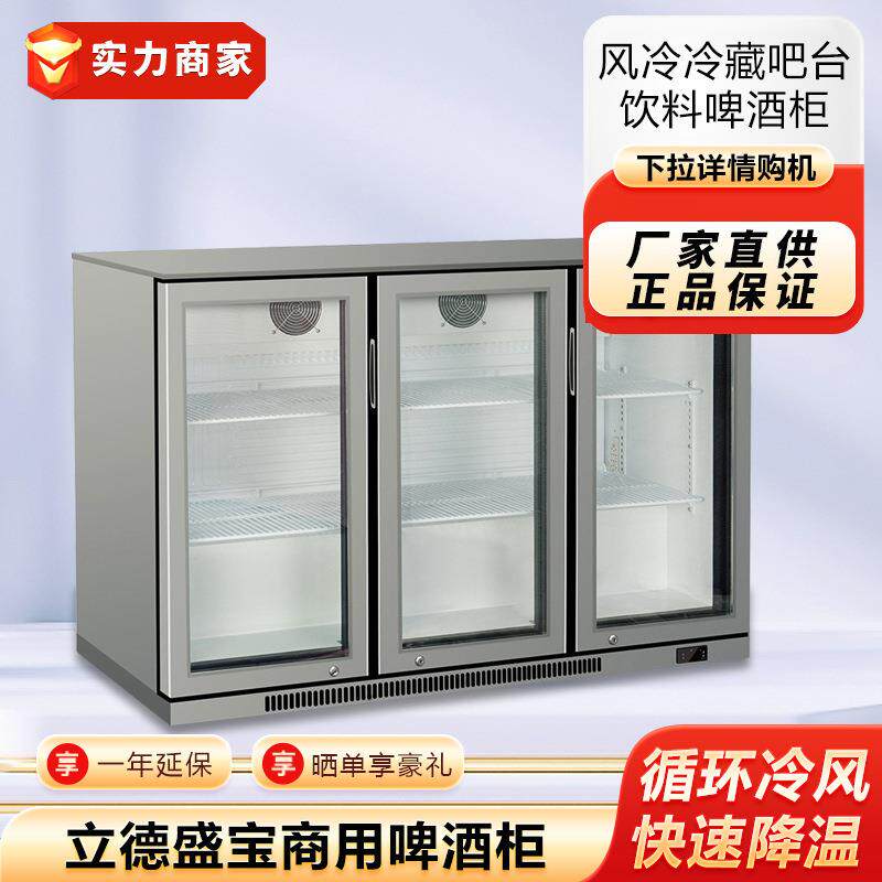 立德盛宝啤酒柜商用饮料柜展示柜冷冷藏酒柜风冷双门冰啤玻璃冰柜