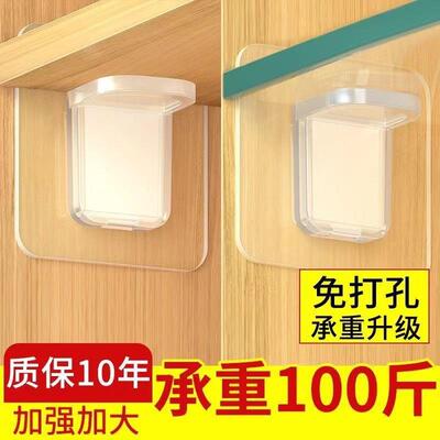 Enhanced seamless adhesive shelf support, no-drilling requir