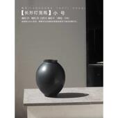 简约高级感花瓶民摆件新宿寂陶罐黑色插花中式 饰风侘 复古器陶瓷装