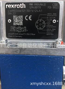 R901523727 4WREE6W16-30/V/24F1 德国原装 REXROTH力士乐 比例阀